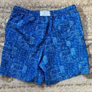 Southern Tide “Blueprint” Swimming Trunks Medium